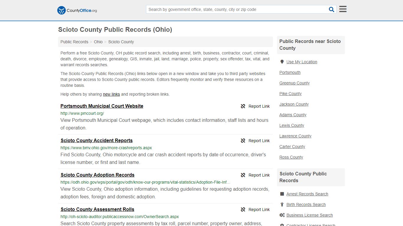 Public Records - Scioto County, OH (Business, Criminal ...